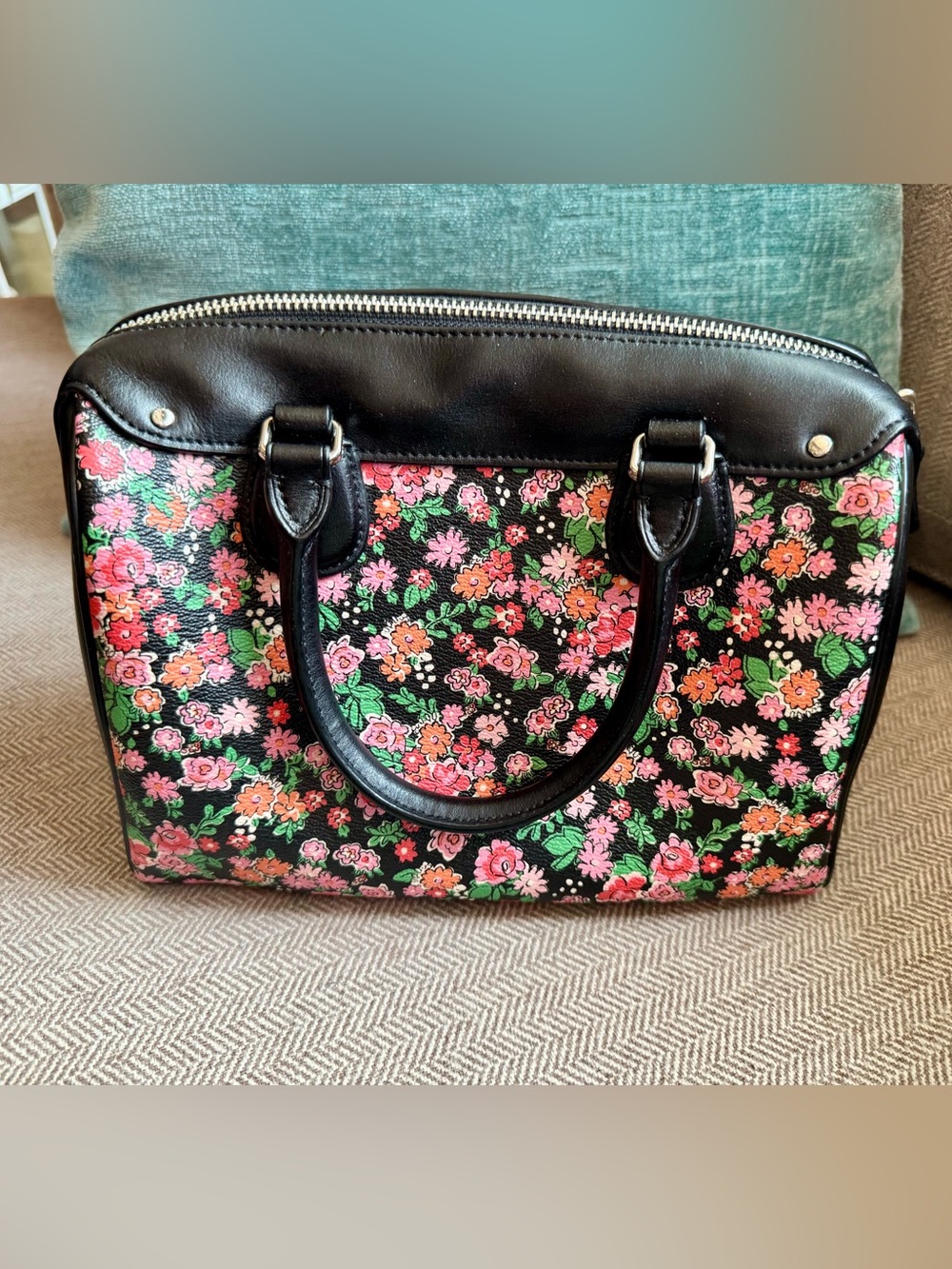 Coach Mini Bennett Satchel in “Posey” Pattern (F57882) - Picture 4 of 16